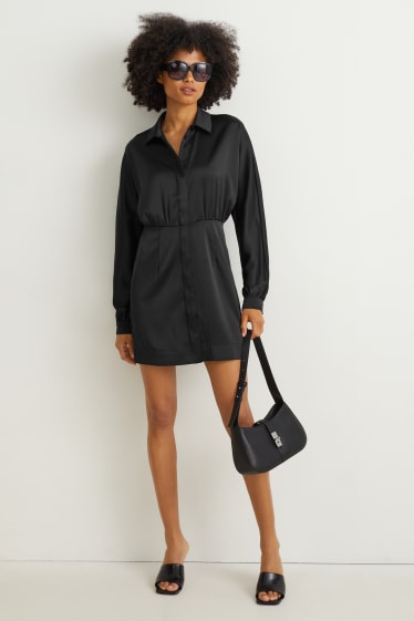 Femmes - Chemisier en satin - noir