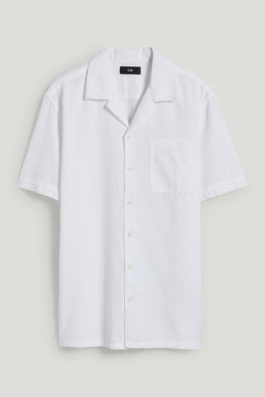Pánské - Košile - regular fit - klopový límec - bílá