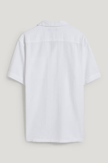 Pánské - Košile - regular fit - klopový límec - bílá