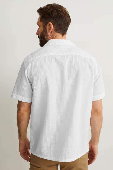 Pánské - Košile - regular fit - klopový límec - bílá