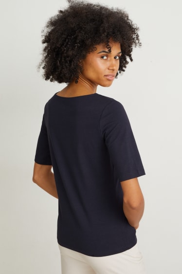 Dames - T-shirt - LYCRA® - donkerblauw