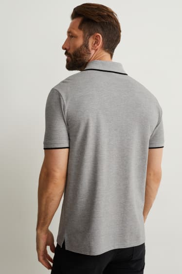 Hommes - Polo - gris chiné
