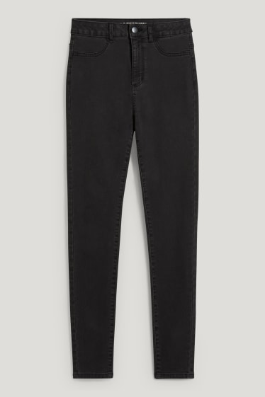 Clockhouse femme - CLOCKHOUSE - super skinny jean - high waist - jean gris foncé