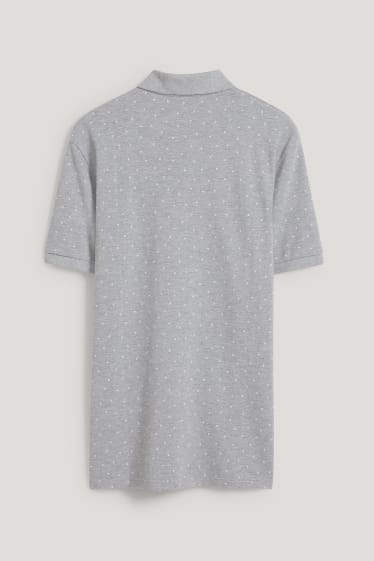 Men - Polo shirt - gray-melange
