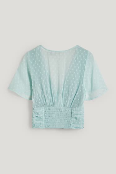 Clockhouse Girls - CLOCKHOUSE - blusa taglio corto - verde menta