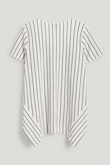 Damen - T-Shirt - gestreift - cremeweiß