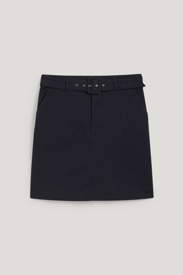Dona - Faldilla amb cinturó - blau fosc