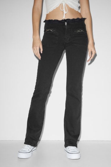 Clockhouse Girls - CLOCKHOUSE - flared jeans - vita media - jeans grigio scuro