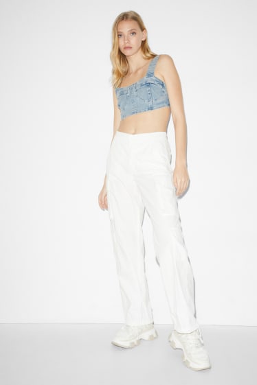 Clockhouse Girls - CLOCKHOUSE - bralette di jeans - jeans azzurro