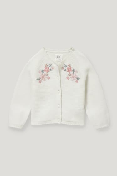 Baby Girls - Compleu bebeluși - 2 piese - alb-crem