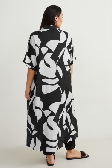 Dames - Kimono - met patroon - zwart