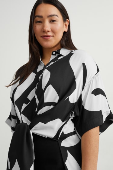 Dames - Kimono - met patroon - zwart
