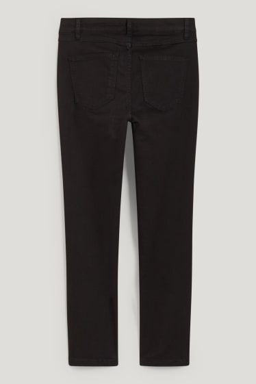 Dámské - Kalhoty - high waist - slim fit - džíny - tmavošedé