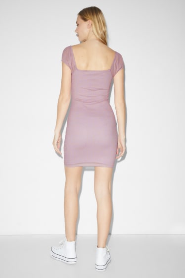 Clockhouse femme - CLOCKHOUSE - robe - à fleurs - violet clair