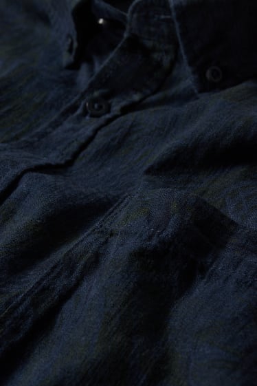 Uomo XL - Camicia - regular fit - button down - blu scuro