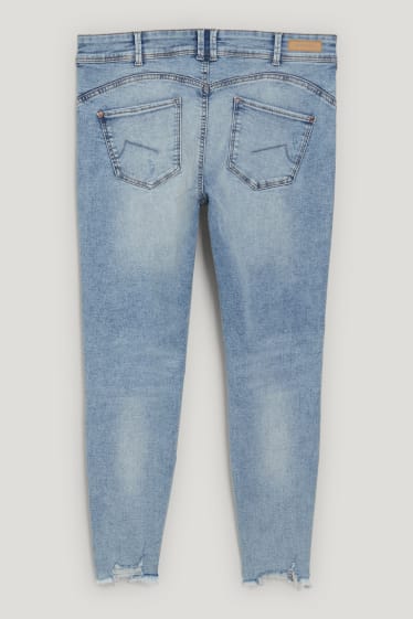 Femei XL - CLOCKHOUSE - skinny jeans - talie medie - LYCRA® - denim-albastru deschis