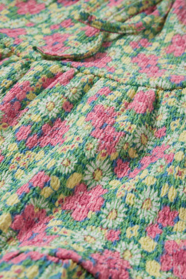 Clockhouse femme - CLOCKHOUSE - robe évasée - à fleurs - vert