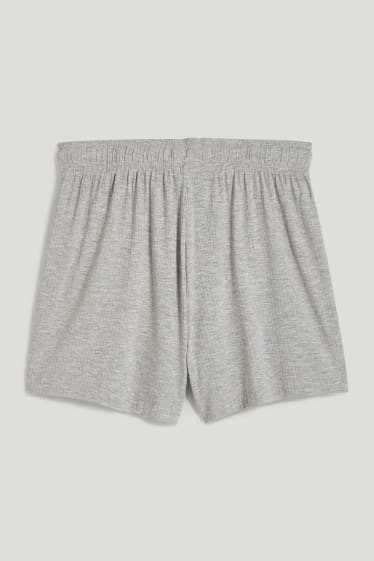 Dames - Pyjamashort - met viscose - grijs