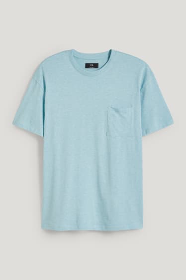 Hommes - T-shirt - bleu clair-chiné