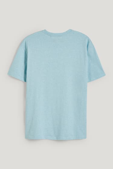 Hommes - T-shirt - bleu clair-chiné