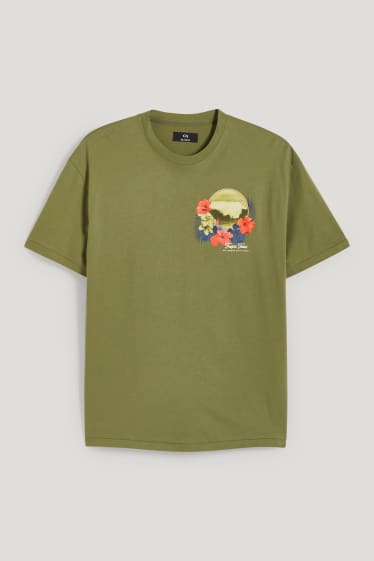 Hommes - T-shirt - vert foncé