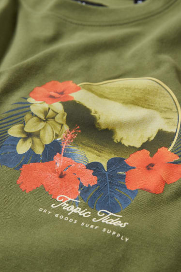 Hommes - T-shirt - vert foncé