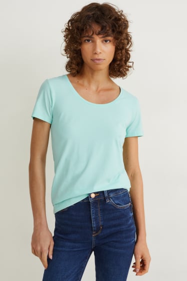 Damen - T-Shirt - Bio-Baumwolle - mintgrün