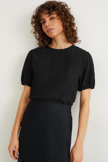 Damen - T-Shirt - dunkelrosa