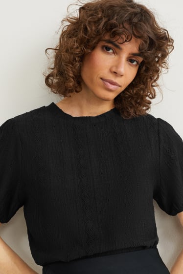 Damen - T-Shirt - dunkelrosa
