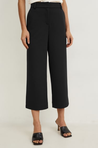 Femmes - Jupe-culotte - high waist - coupe droite - noir