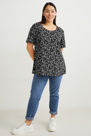 Dames - Set van 2 - T-shirt - LYCRA® - zwart