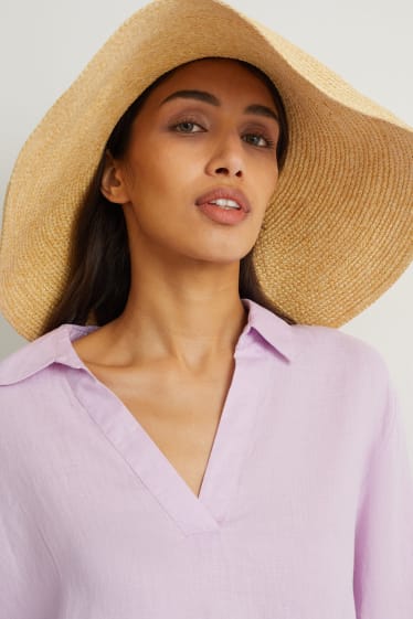 Femmes - Chapeau de paille - beige clair