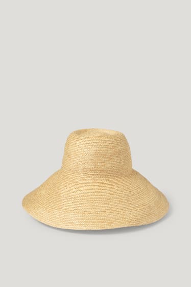 Femmes - Chapeau de paille - beige clair