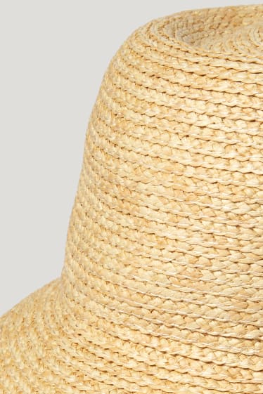 Femmes - Chapeau de paille - beige clair