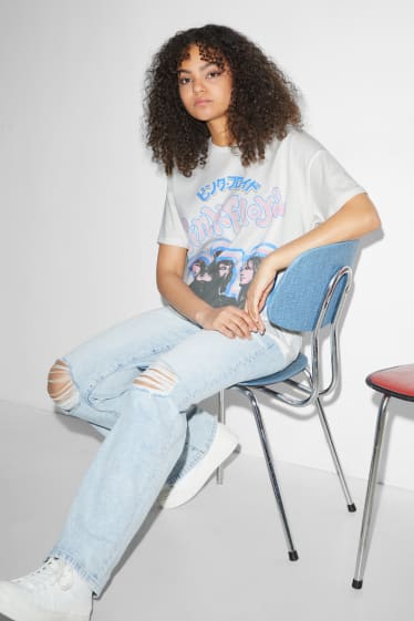 Clockhouse femme - CLOCKHOUSE - T-shirt - Pink Floyd - blanc crème