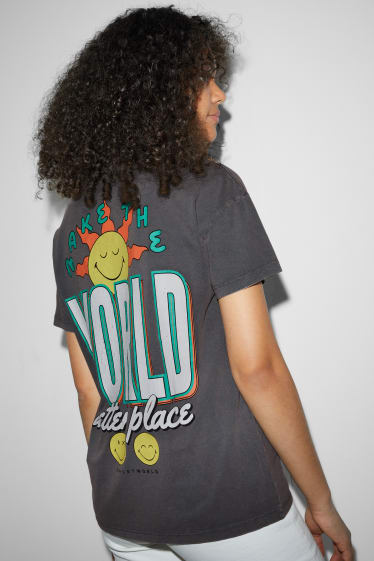 Clockhouse Girls - CLOCKHOUSE - T-shirt - SmileyWorld® - grijs