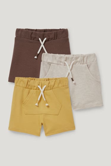 Baby Boys - Confezione da 3 - shorts neonati - giallo