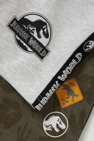 Toddler Boys - Set van 2 - Jurassic World - sweatshort - licht grijs-mix
