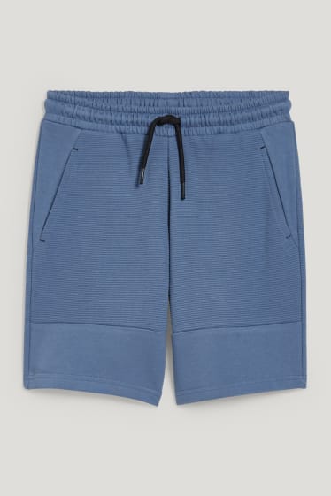 Reverskraag - Sweatshort - blauw