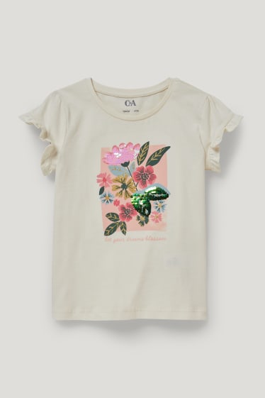 Toddler Girls - Kurzarmshirt - cremeweiß