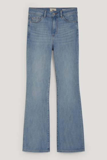 Femmes - Jean bootcut - high waist - jean bleu clair