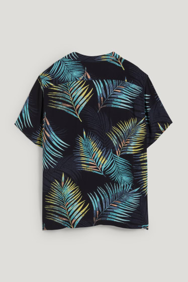 Hommes grandes tailles - Chemise - slim fit - col à revers - bleu foncé