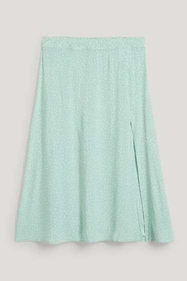 Femmes - Jupe - à motif - vert menthe