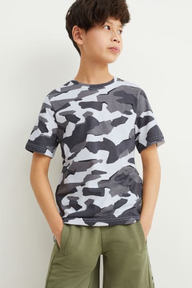 Garçons - Lot de 3 - T-shirts - blanc / gris