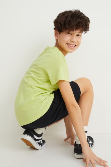Băieți - Minecraft - set - tricou cu mânecă scurtă și pantaloni scurți trening - 2 piese - verde deschis