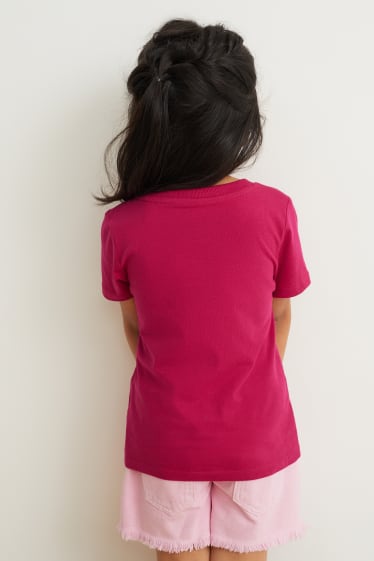 Małe dziewczynki - Koszulka z krótkim rękawem - ciemnoróżowy