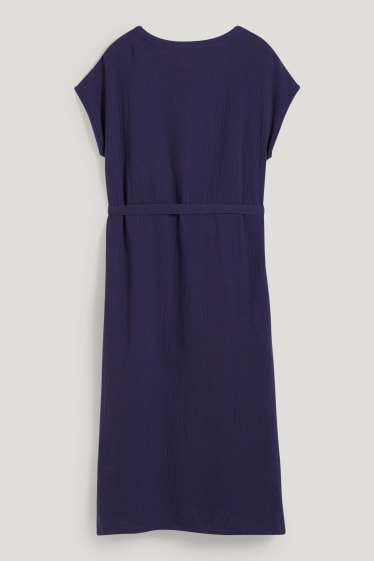 Femmes - Robe-chemisier d’allaitement - bleu foncé