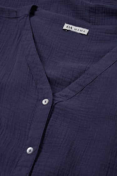 Femmes - Robe-chemisier d’allaitement - bleu foncé