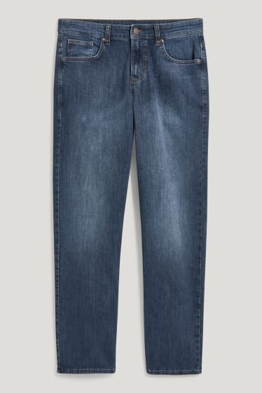 Pánské - Straight jeans - LYCRA® - džíny - tmavomodré