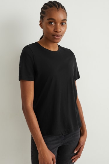Femmes - Lot de 2 - T-shirt basique - noir